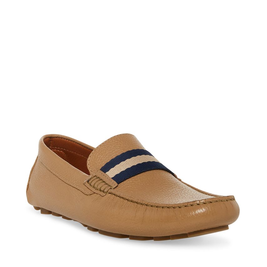 Loafers Steve Madden Baz Cuero Hombre Marrones Claro | ES JC680E